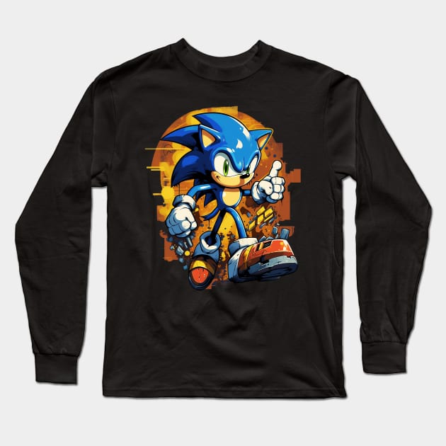 sonic Long Sleeve T-Shirt by lets find pirate